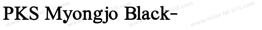 PKS Myongjo Black字体转换